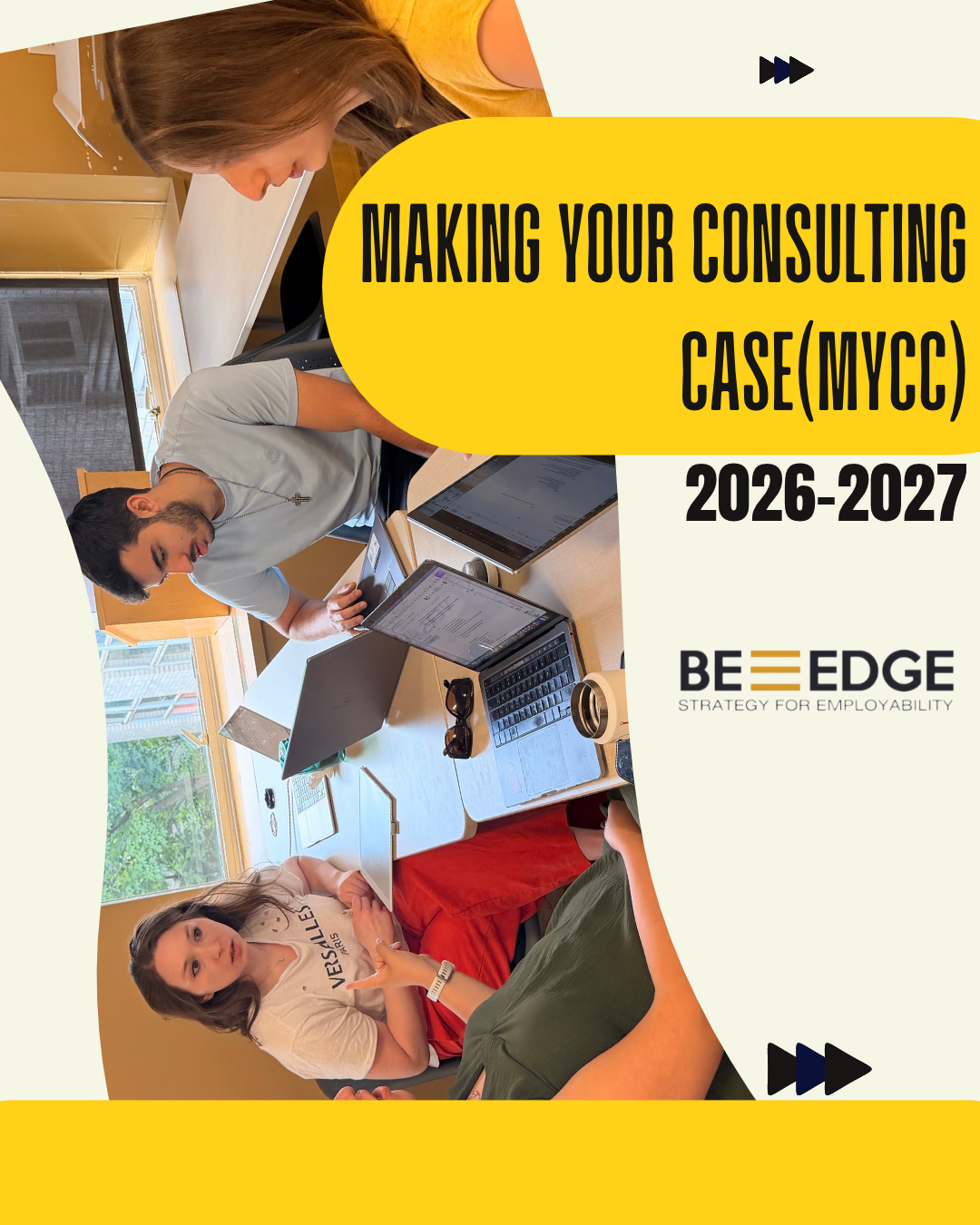 Participants in the Making Your Consulting Case competition developing consulting recommendations for real organizational challenges